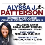 Alyssa Patterson for Criminal District Court No. 5 - @alyssapattersonforjudge - Instagram