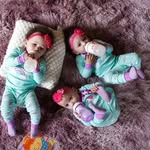 Bella, Piper, Scarlet - @glascoetriplets - Instagram