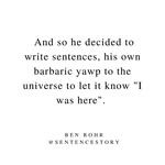 Ben Rohr - @sentencestory - Instagram