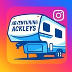 Dave, Mary and Dash the dog - @adventuringackleys - Instagram