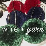 Wire + Yarn Pom Pom Earrings - @wireandyarnco - Instagram
