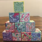 Lilly Pulitzer Wood Blocks - @lillyblockcreations - Instagram