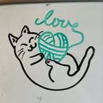 Cats + marker board + Pete - @petes_daily_doodles - Instagram