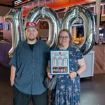 Matt + Miranda at D&B & Round1 - @roadtriparcadeadventures - Instagram