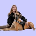 Speaker Michelle Weger + Quinn Narcolepsy Service Dog Great Dane - @daneonaplane - Instagram