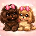 Miss Nancy Imperial Shihtzu & Little sister Dolly 🩷🩷 - @nancy_dolly_imperial_shihtzus - Instagram