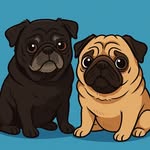 Percy & Chelsea 🐶 🇬🇧 Pug siblings😍 Nelson one eye bandit🌈💞 - @percyandchels - Instagram