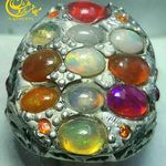 Sterling Silver ring with natural Opal Emerald ruby Citrine - @turkishman1402 - Instagram