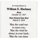 William E.  Hackney Memorial Page - Facebook